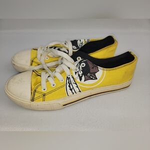 Foco Yellow Washington Redskins Low Top Canvas Sneakers mens Size 10